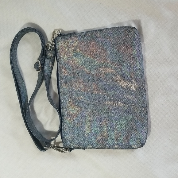 ISCREAM GIRLS PURSE " GIRL POWER ON FRONT IN SPARKLY BLUE - Picture 3 of 8